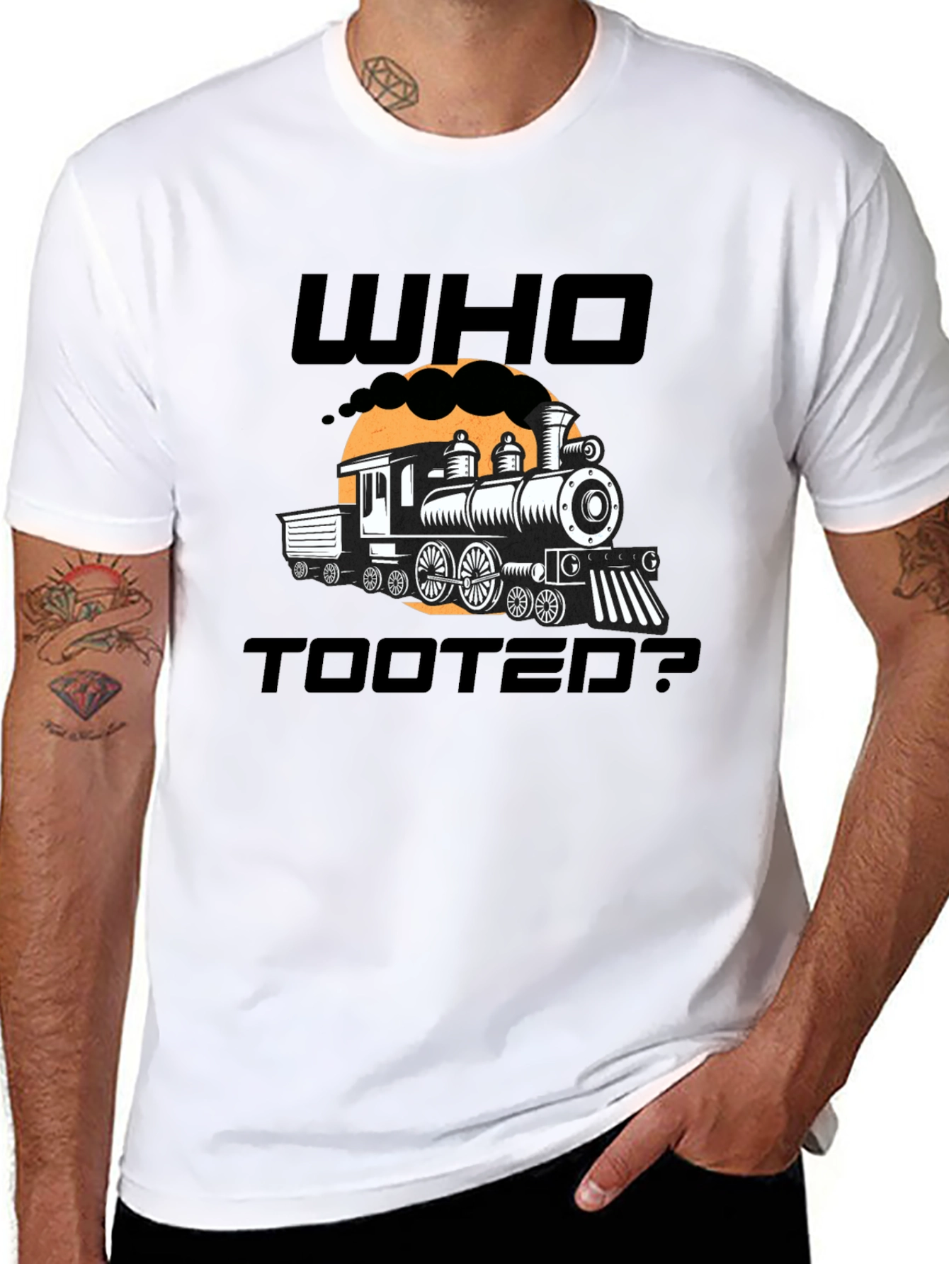 Who Tooted? Funny Train Graphic Novelty T-Shirt