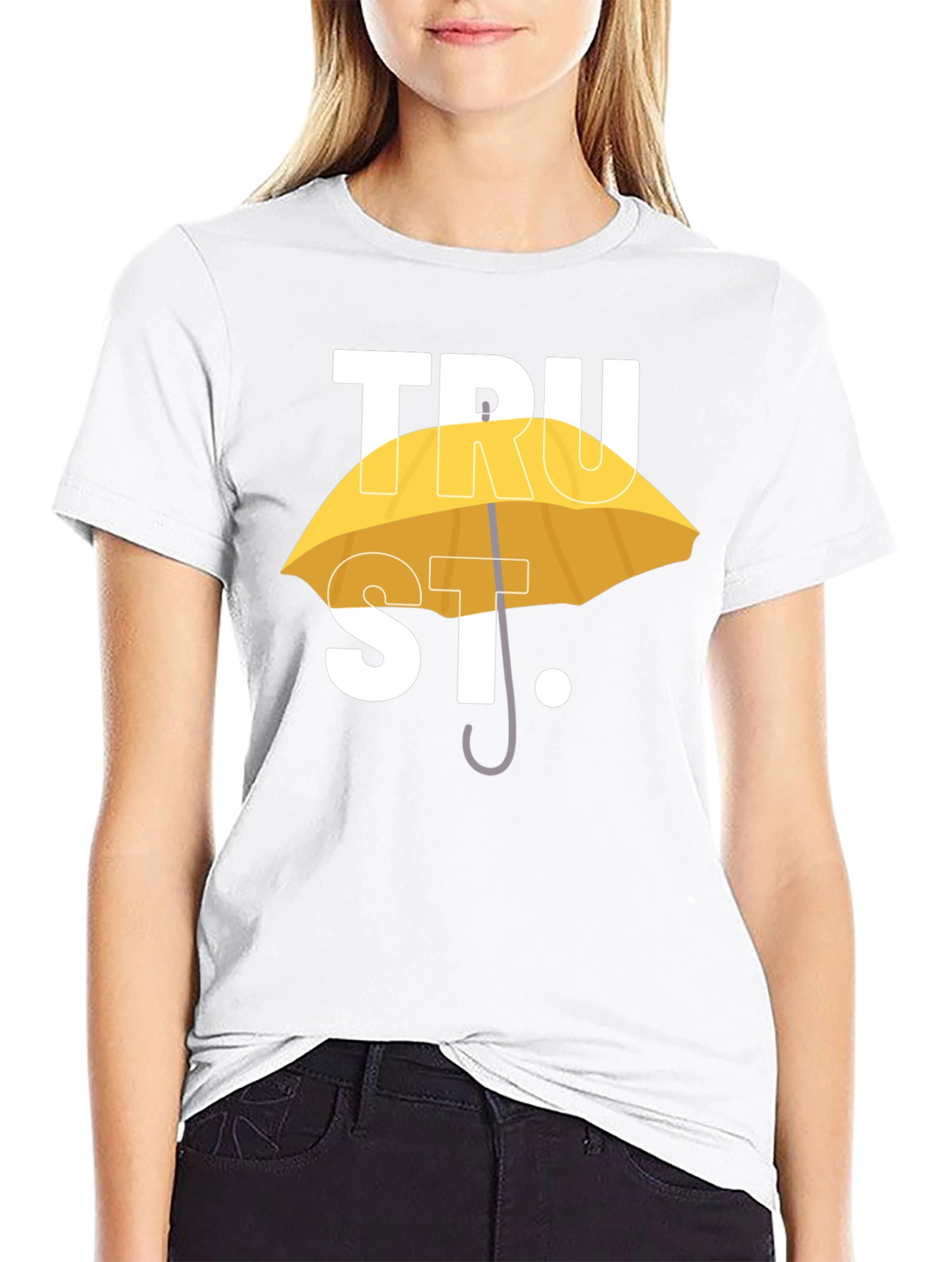 TRUST T-Shirt - Yellow Umbrella Design