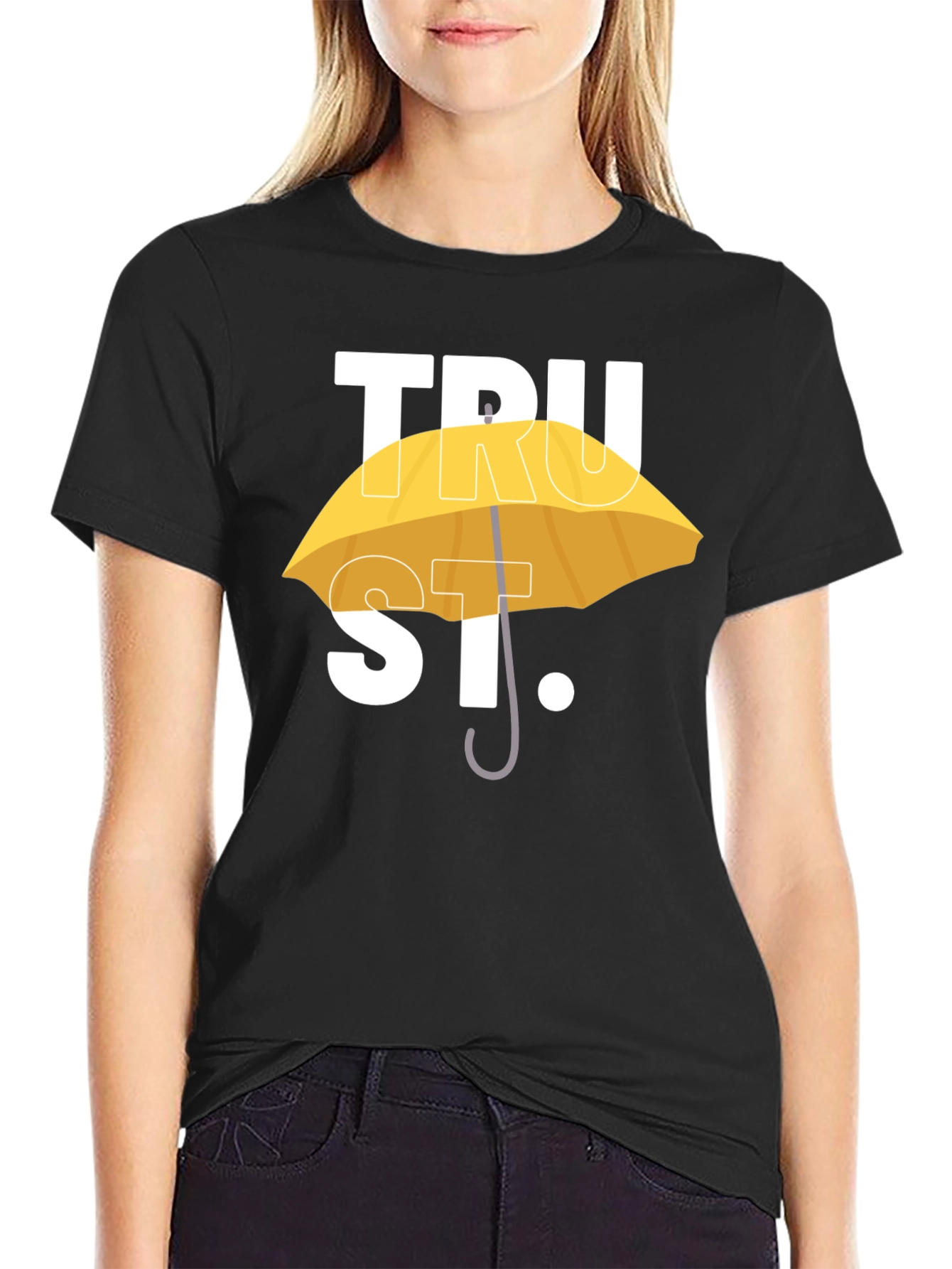 TRUST T-Shirt - Yellow Umbrella Design