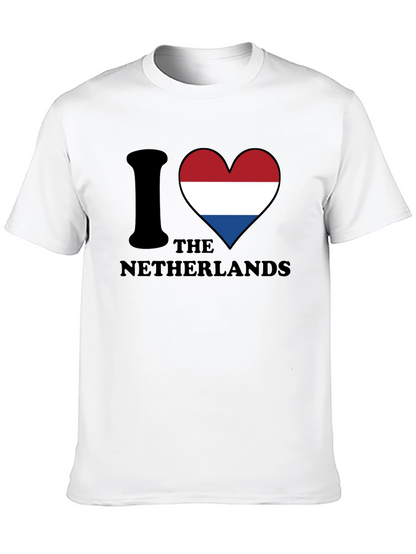 I Love Netherlands T-Shirt - Flag Heart Design