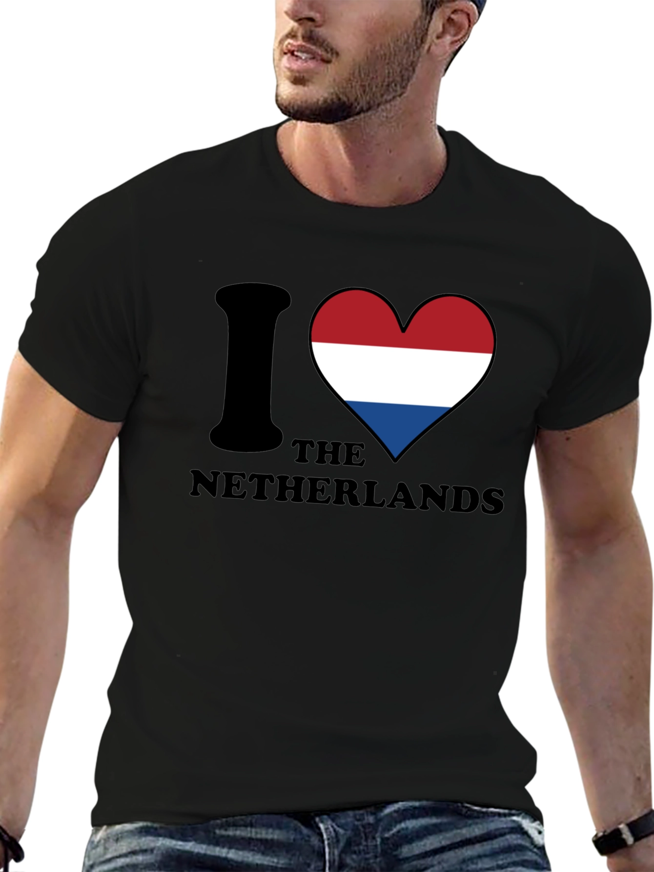 I Love Netherlands T-Shirt - Flag Heart Design