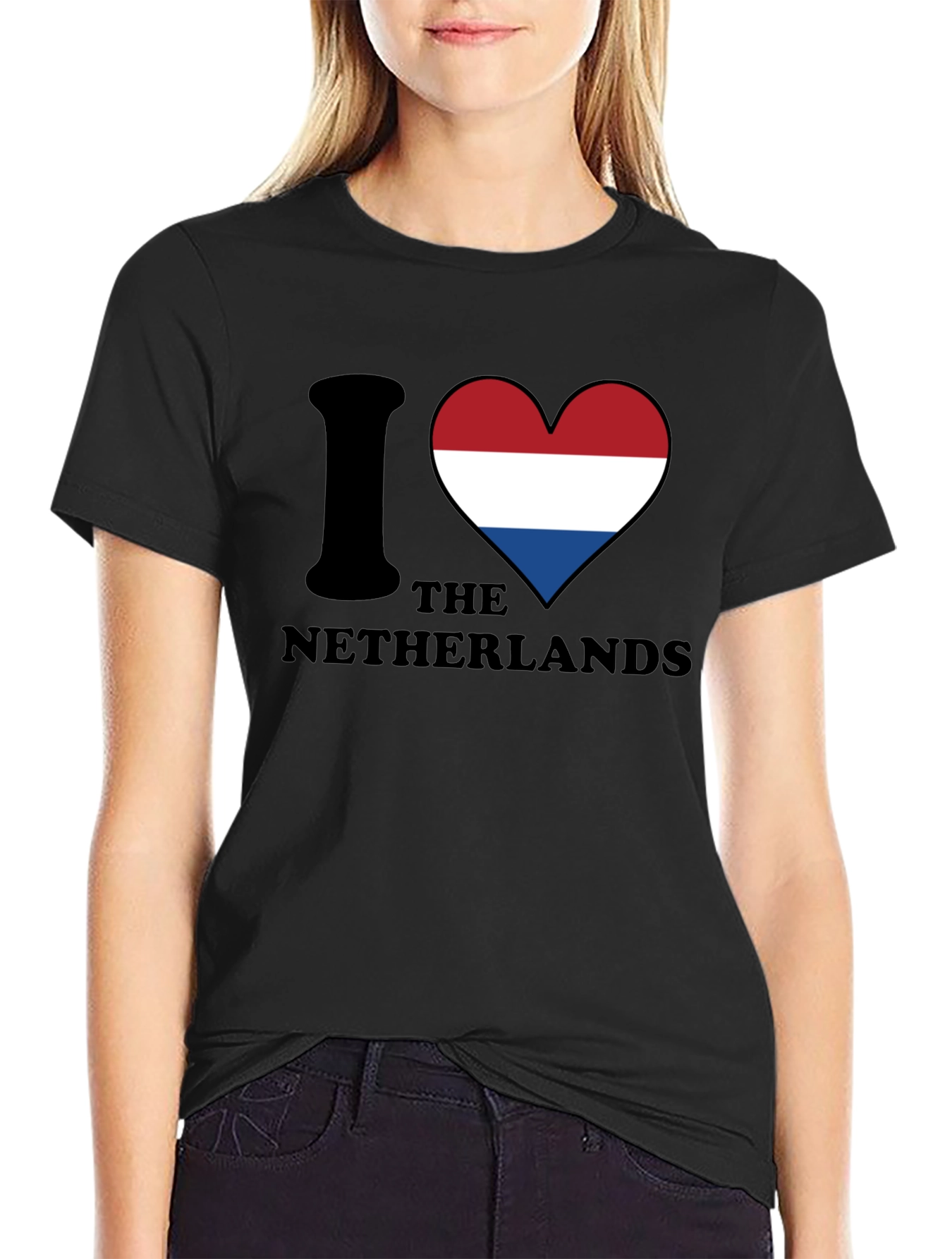I Love Netherlands T-Shirt - Flag Heart Design