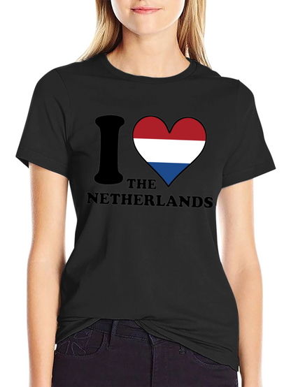 I Love Netherlands T-Shirt - Flag Heart Design