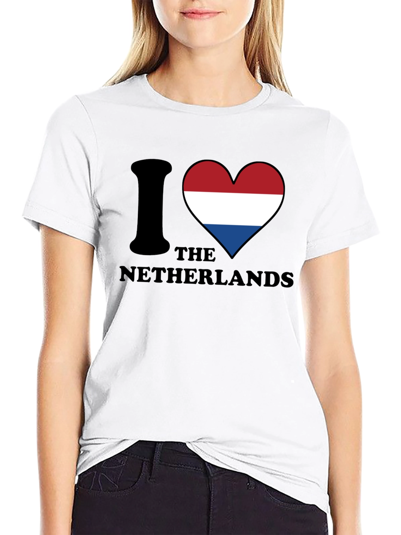 I Love Netherlands T-Shirt - Flag Heart Design