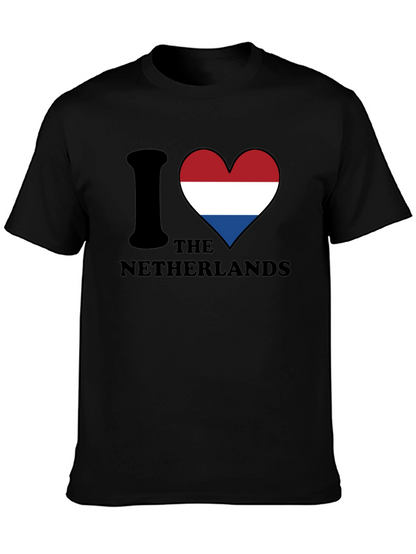 I Love Netherlands T-Shirt - Flag Heart Design