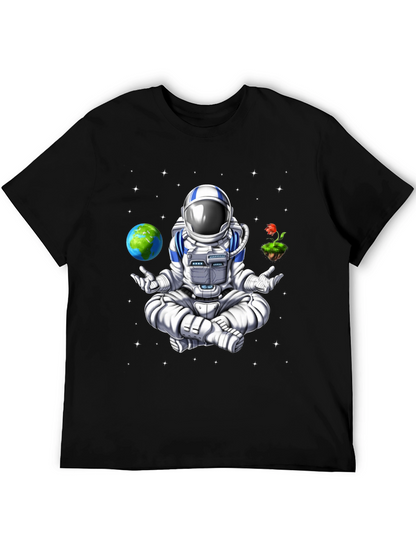 Meditating Astronaut Graphic T-Shirt