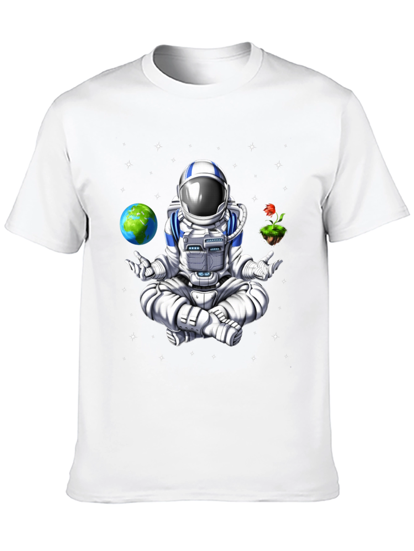 Meditating Astronaut Graphic T-Shirt