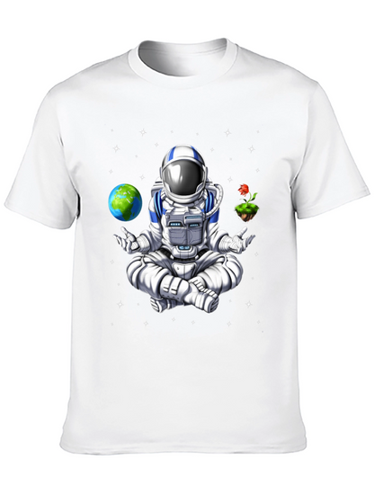 Meditating Astronaut Graphic T-Shirt