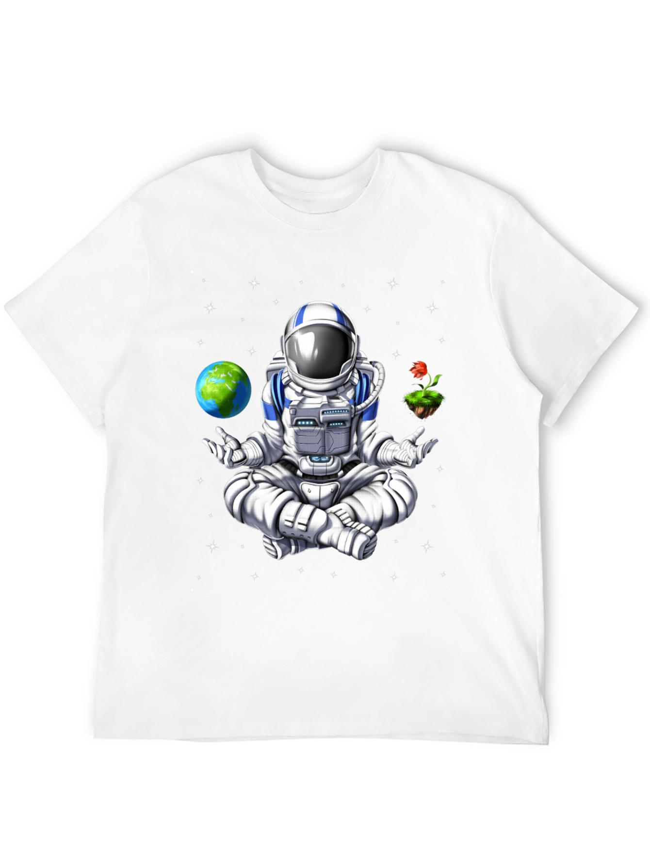 Meditating Astronaut Graphic T-Shirt