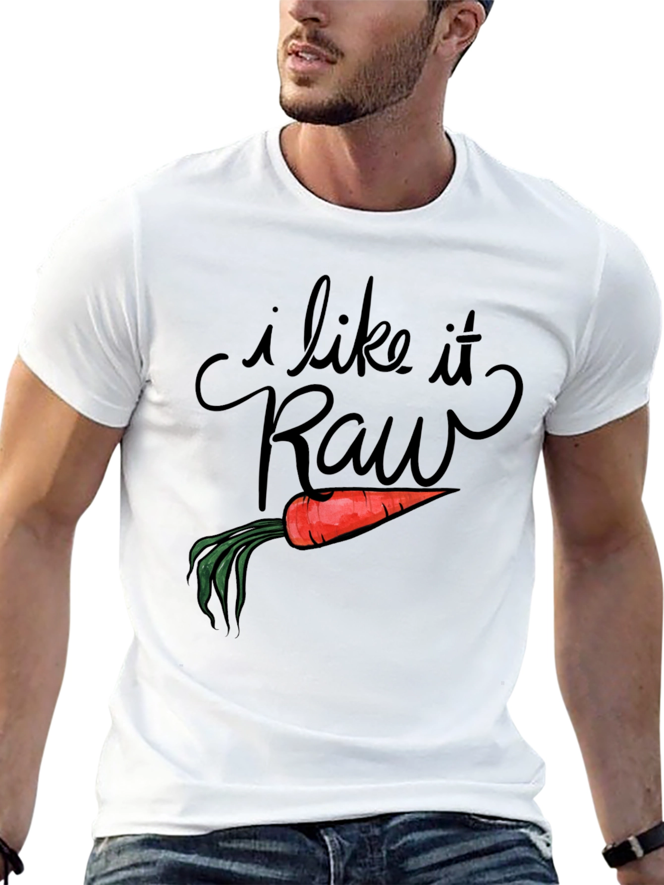 I Like it Raw Funny Carrot Pun T-Shirt