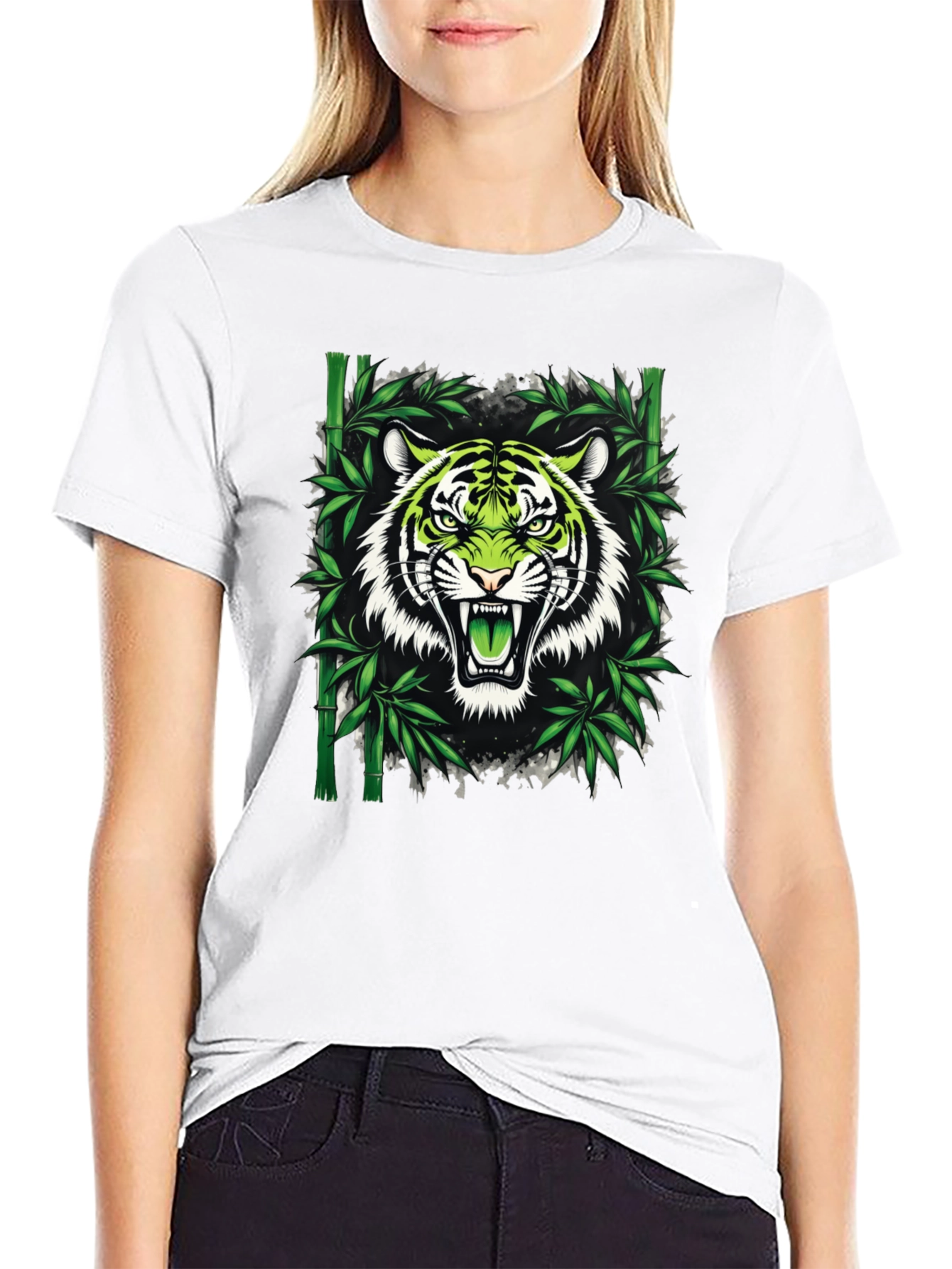 Tiger Bamboo Graphic T-Shirt - Fierce Style