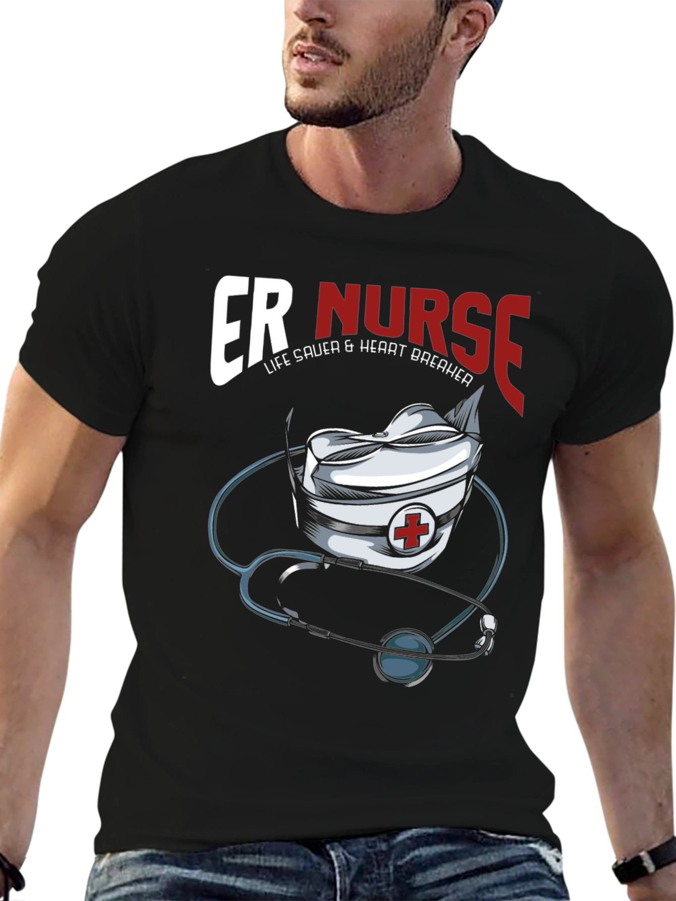 ER Nurse T-Shirt - Life Saver & Heart Breaker