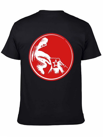 Red Fist Graphic Black T-Shirt - Power & Revolution