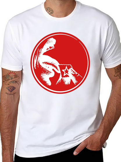 Red Fist Graphic Black T-Shirt - Power & Revolution