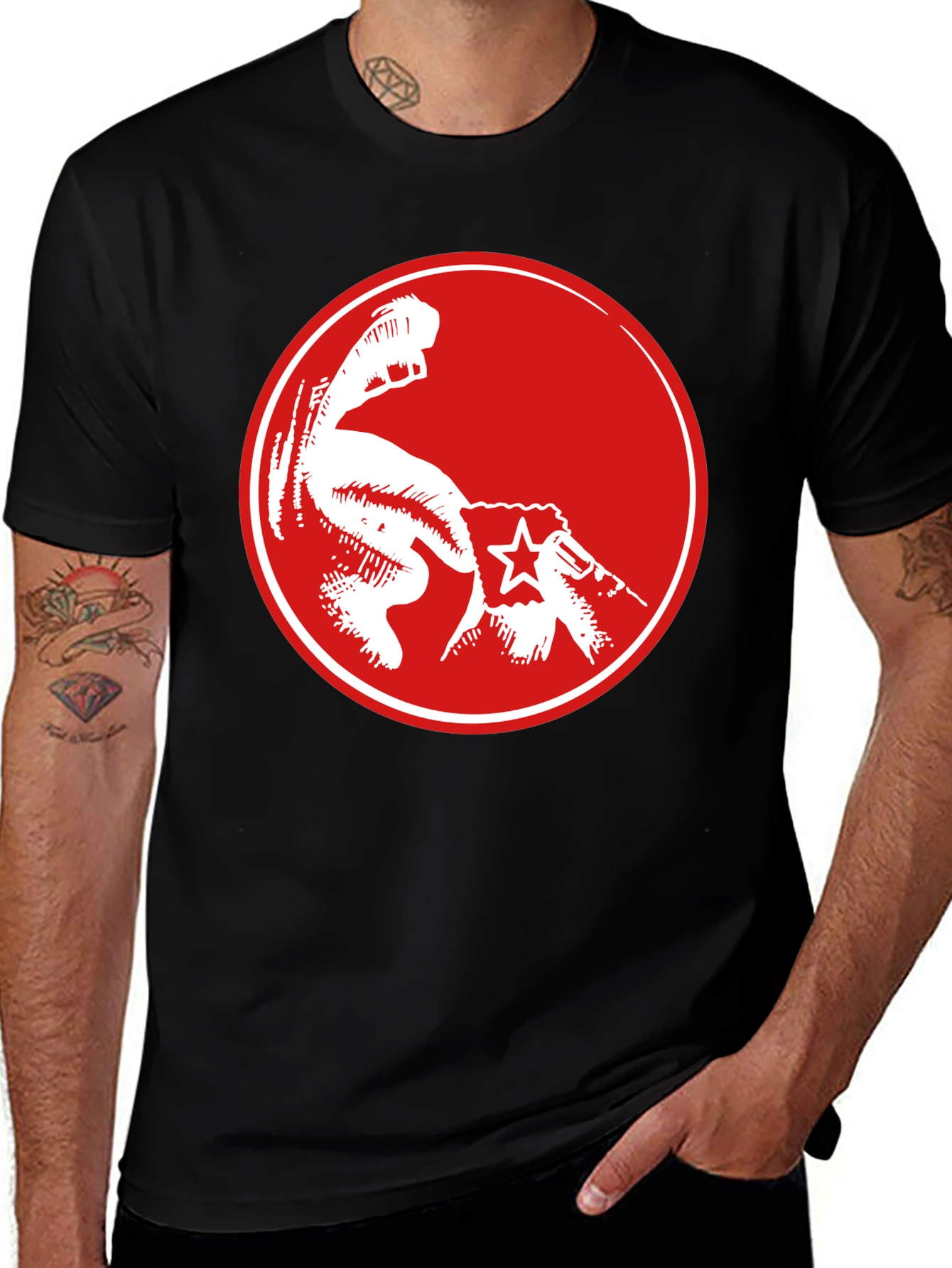 Red Fist Graphic Black T-Shirt - Power & Revolution