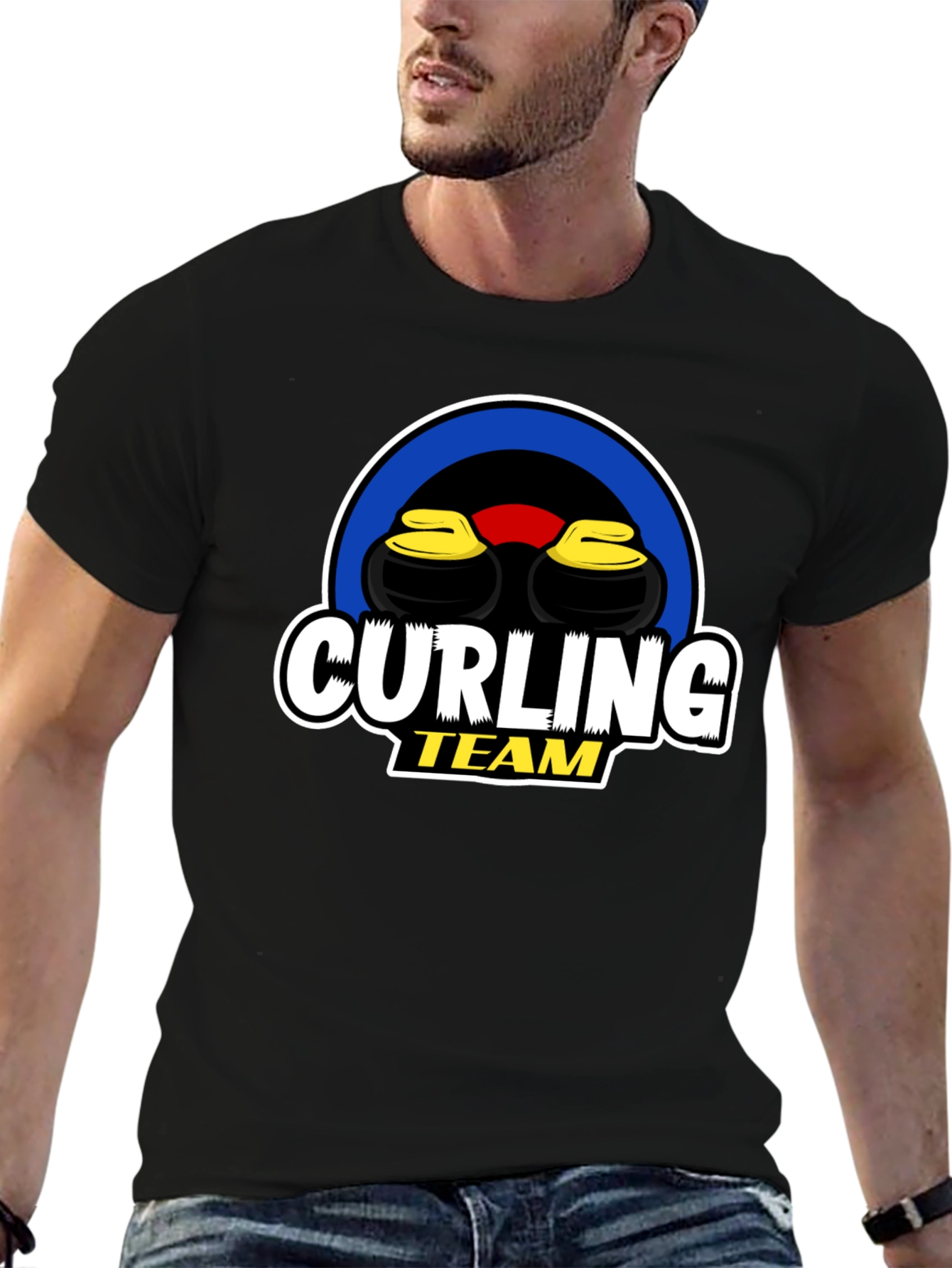 Curling Team Graphic T-Shirt