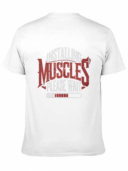 Installing Muscles T-Shirt Gym Fitness Tee