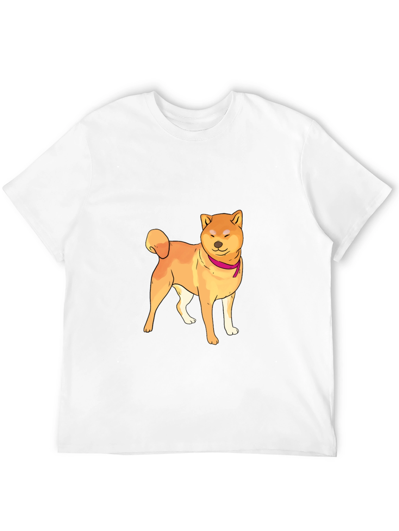 Shiba Inu Graphic Tee - Mens Black Crew Neck
