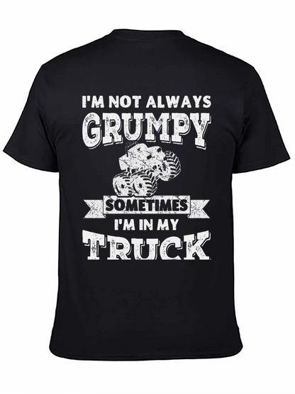 Grumpy Truck Driver T-Shirt - Black Cotton Blend