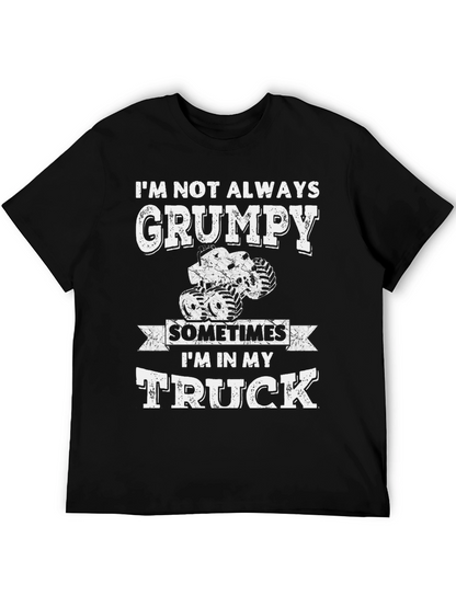 Grumpy Truck Driver T-Shirt - Black Cotton Blend