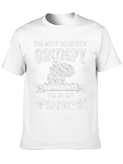 Grumpy Truck Driver T-Shirt - Black Cotton Blend