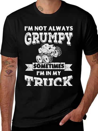 Grumpy Truck Driver T-Shirt - Black Cotton Blend
