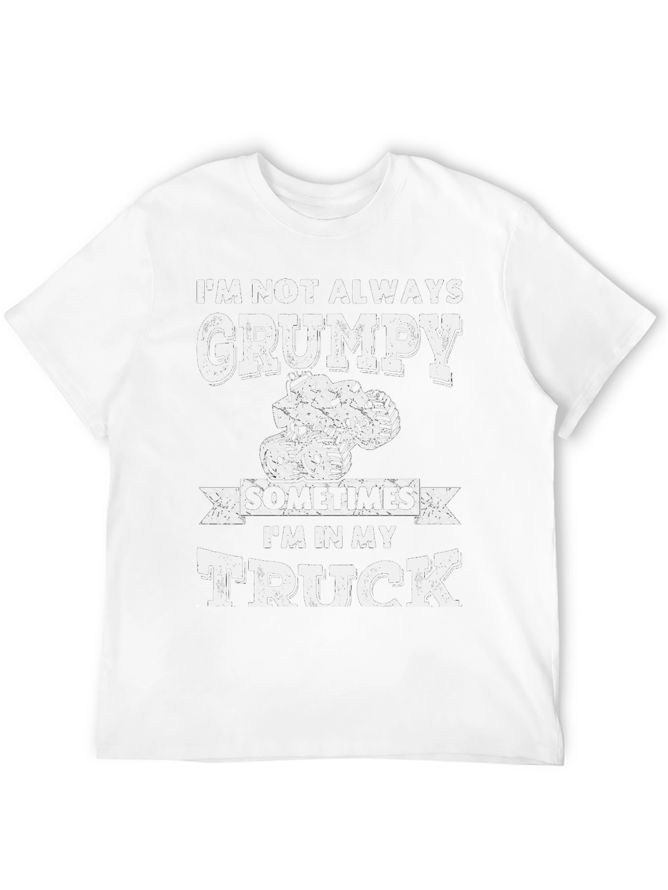 Grumpy Truck Driver T-Shirt - Black Cotton Blend