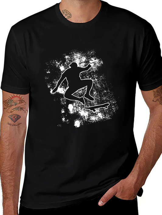 Skateboarding Graphic Black Tee