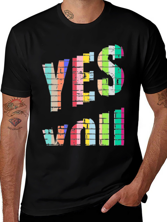 YES Yall Graphic Tee - Colorful Brick Design