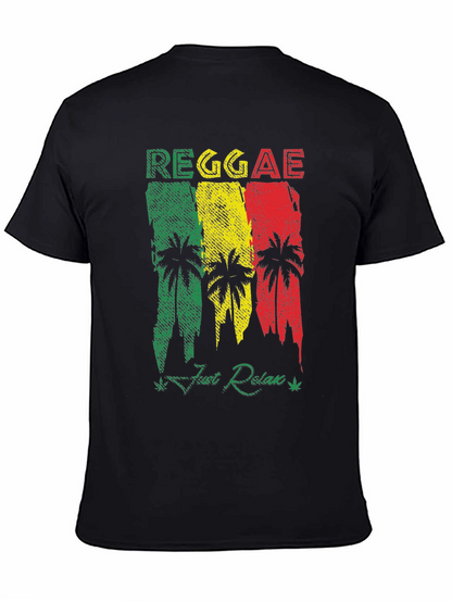 Reggae Palm Tree Graphic T-Shirt - Just Relax!