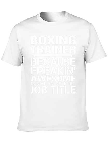Boxing Trainer Awesome Job Title Graphic Tee