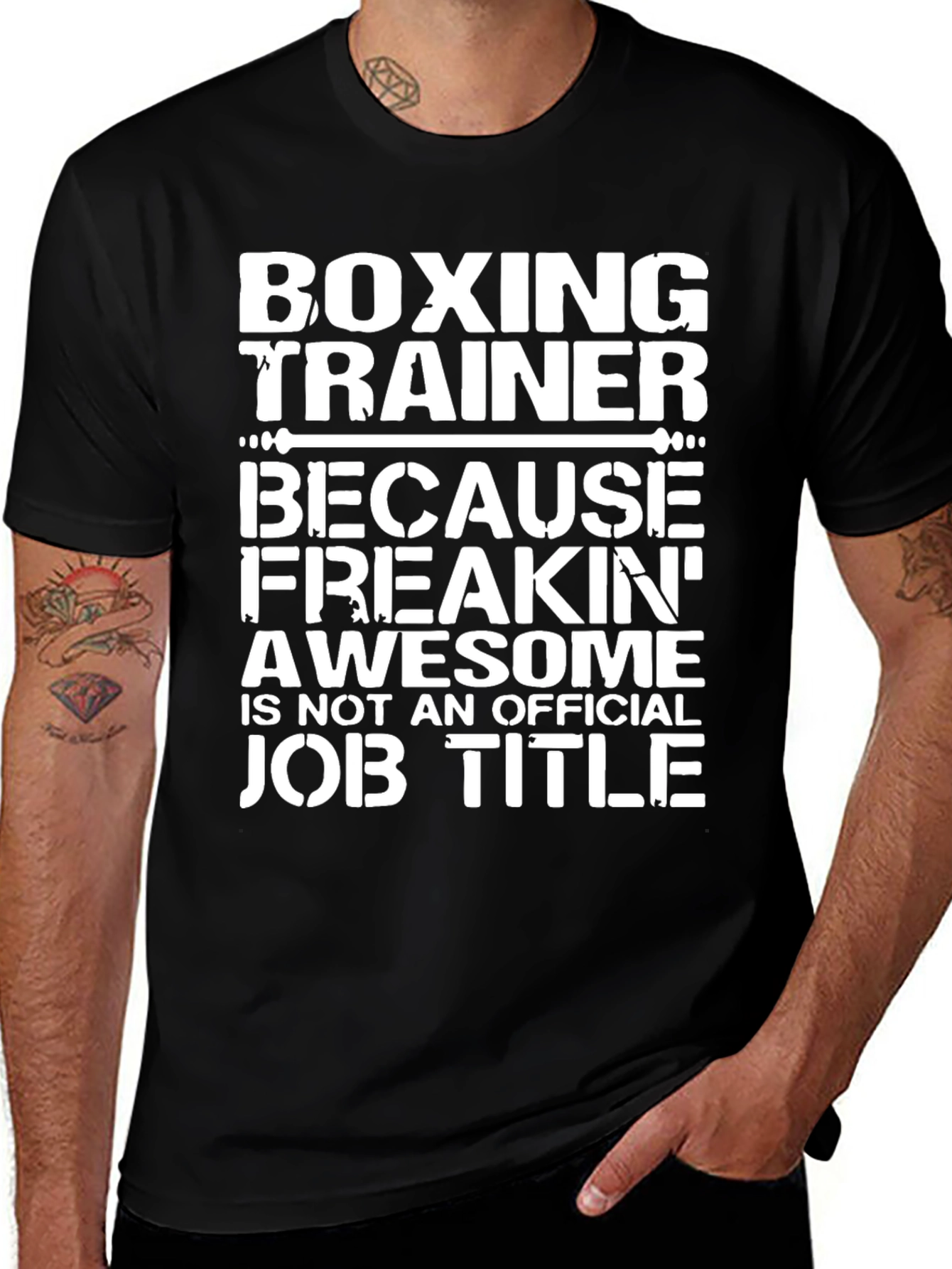 Boxing Trainer Awesome Job Title Graphic Tee