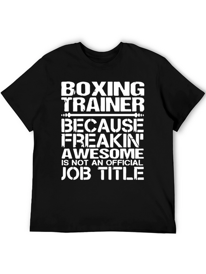 Boxing Trainer Awesome Job Title Graphic Tee