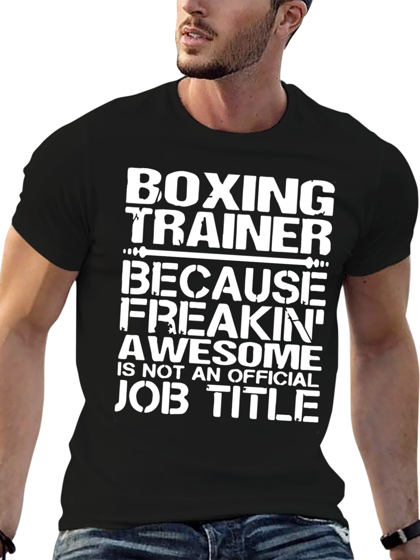 Boxing Trainer Awesome Job Title Graphic Tee