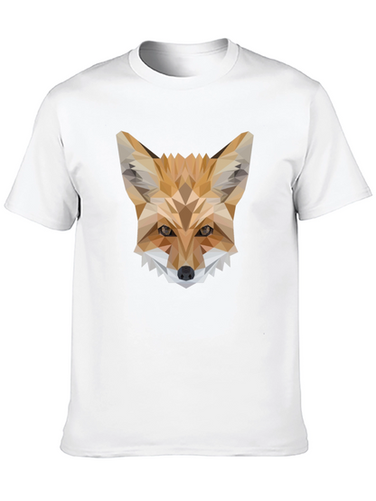 Geometric Fox T-Shirt - Modern Animal Print Tee