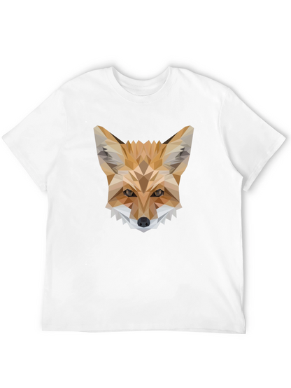 Geometric Fox T-Shirt - Modern Animal Print Tee