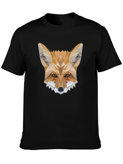Geometric Fox T-Shirt - Modern Animal Print Tee