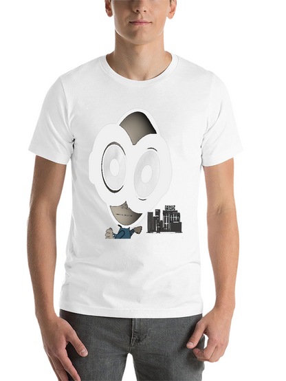 Abstract Character Graphic Tee - Black