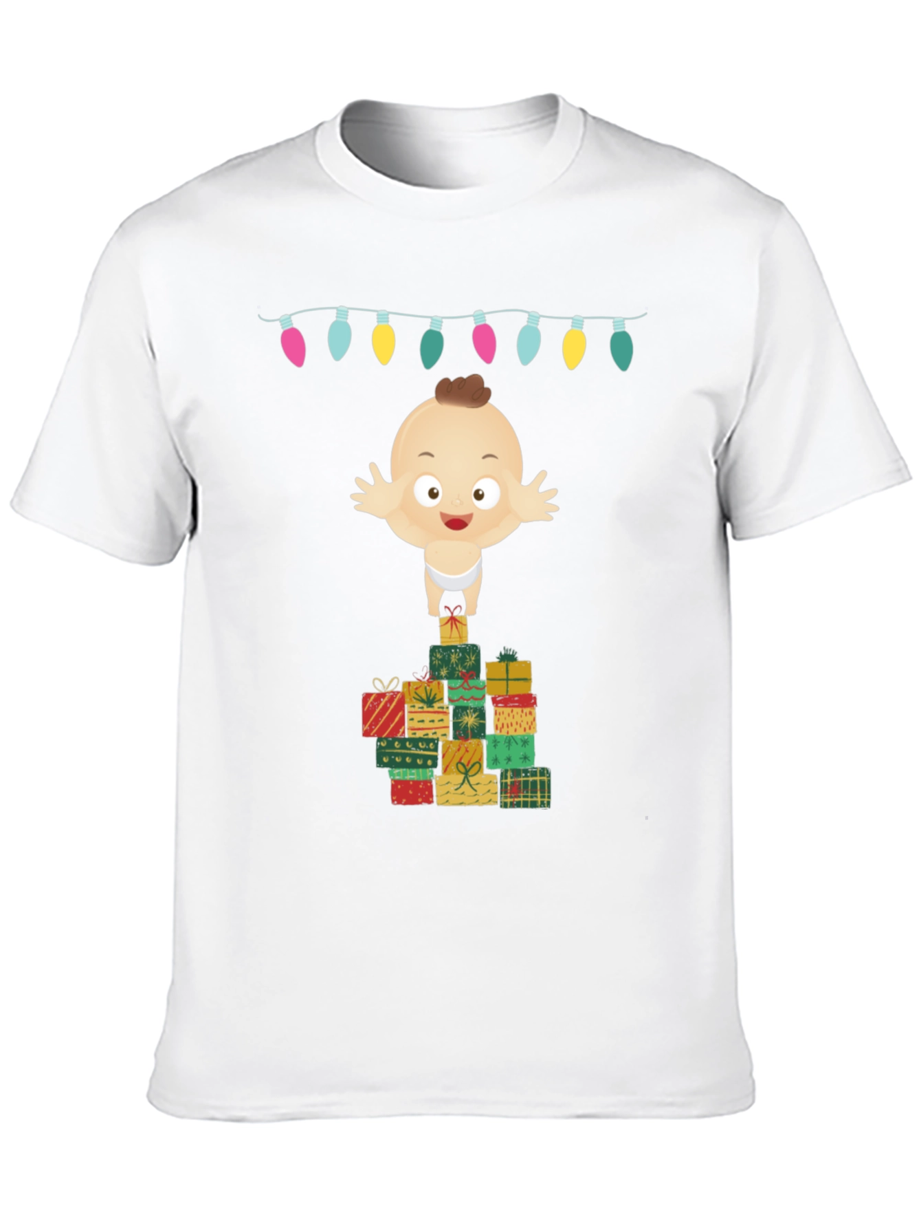 Christmas Baby on Gifts Tee - Holiday Cheer