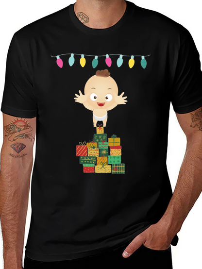Christmas Baby on Gifts Tee - Holiday Cheer