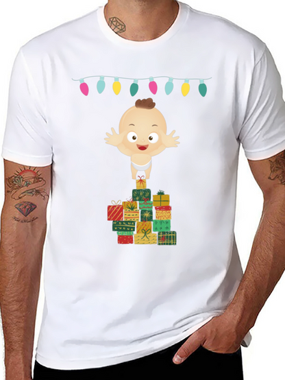Christmas Baby on Gifts Tee - Holiday Cheer