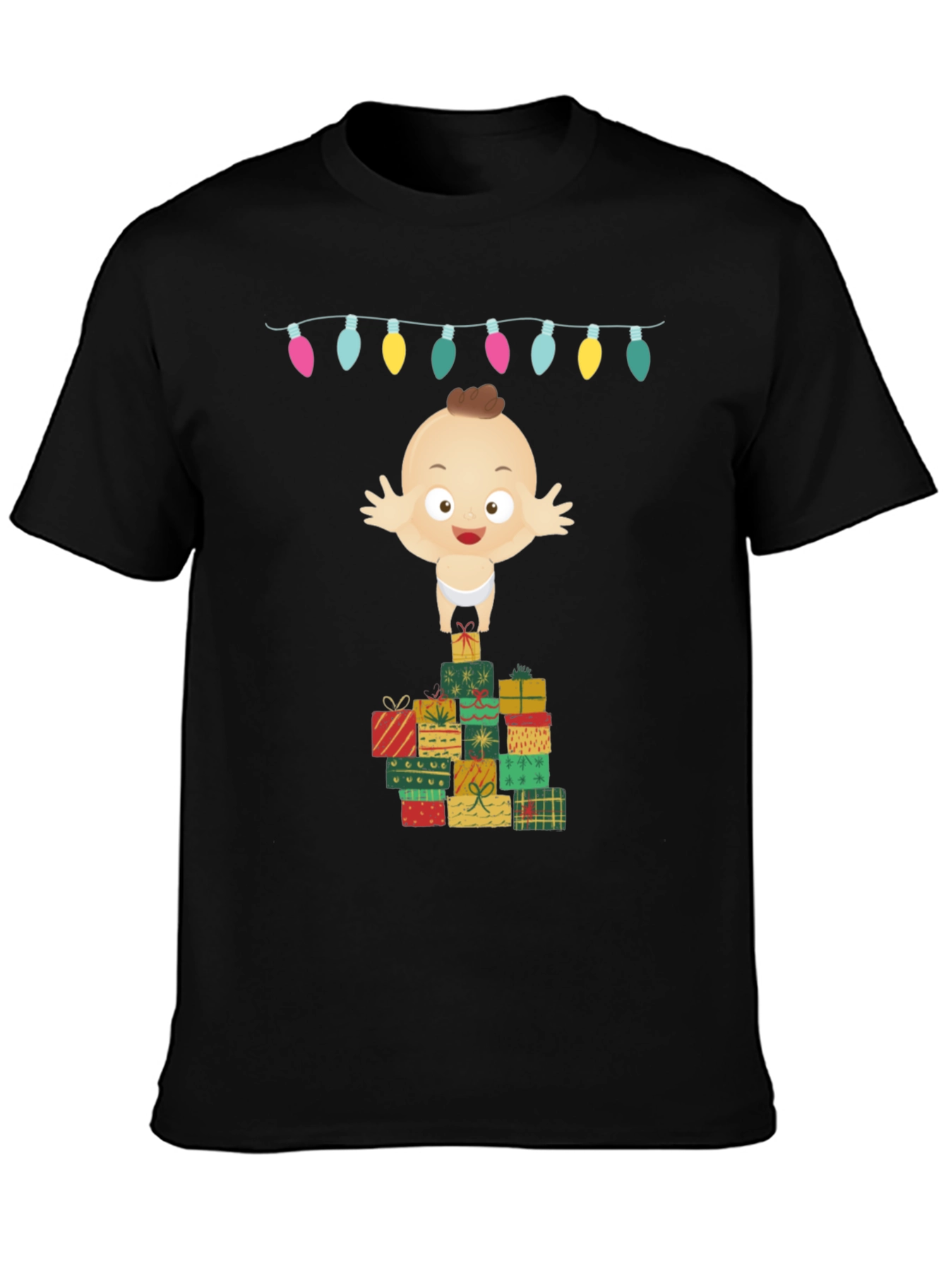 Christmas Baby on Gifts Tee - Holiday Cheer