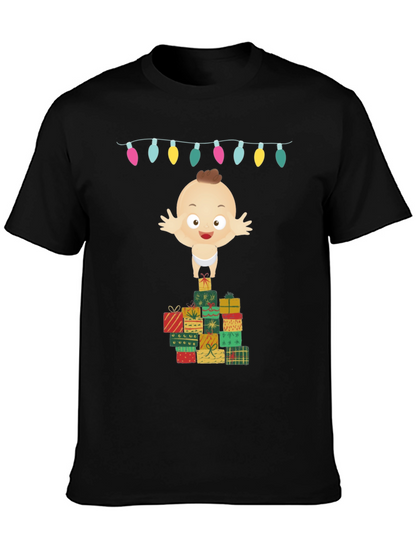 Christmas Baby on Gifts Tee - Holiday Cheer