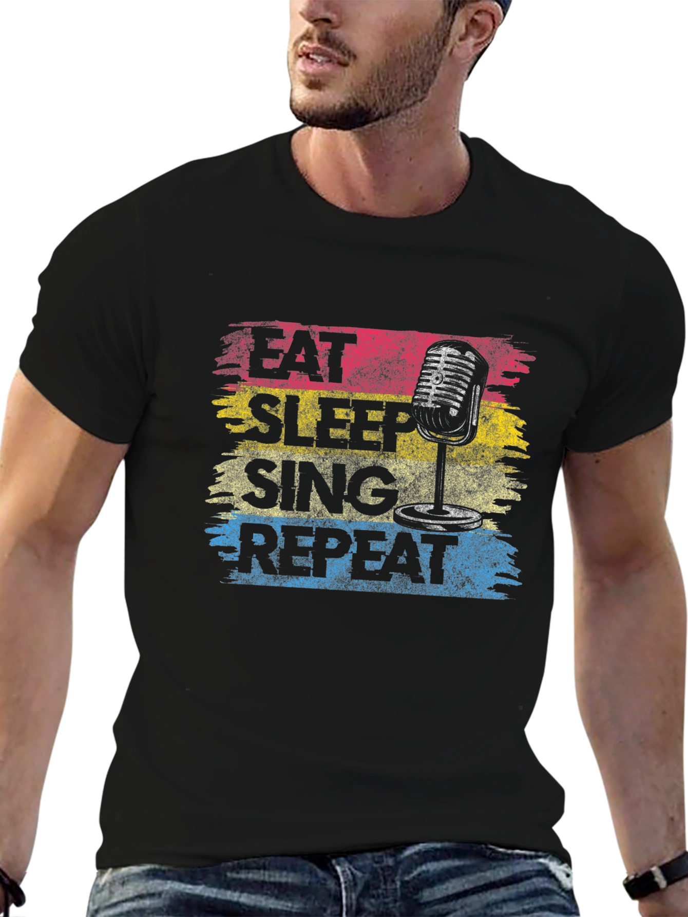 Eat Sleep Sing Repeat Graphic Tee
