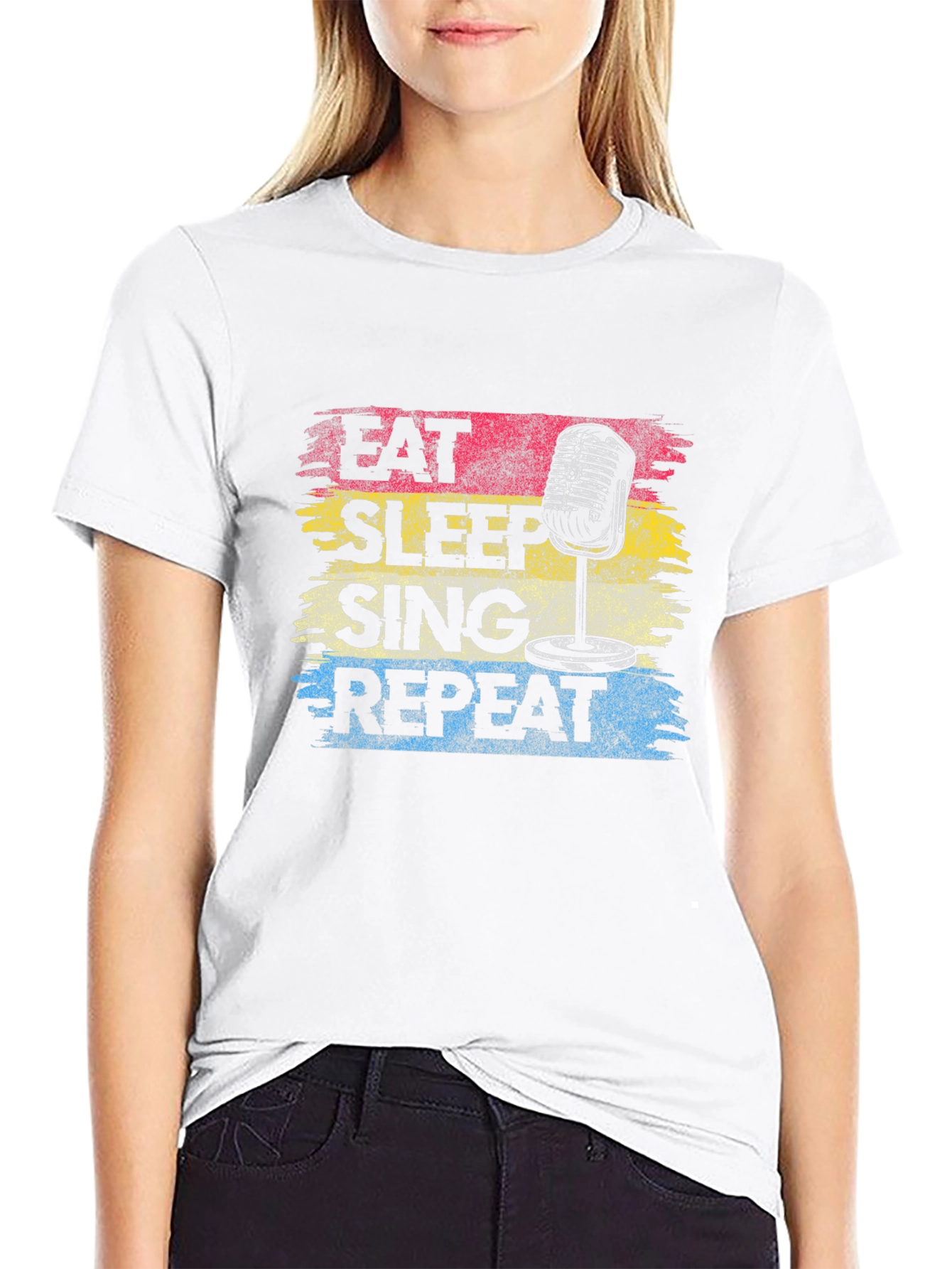 Eat Sleep Sing Repeat Graphic Tee