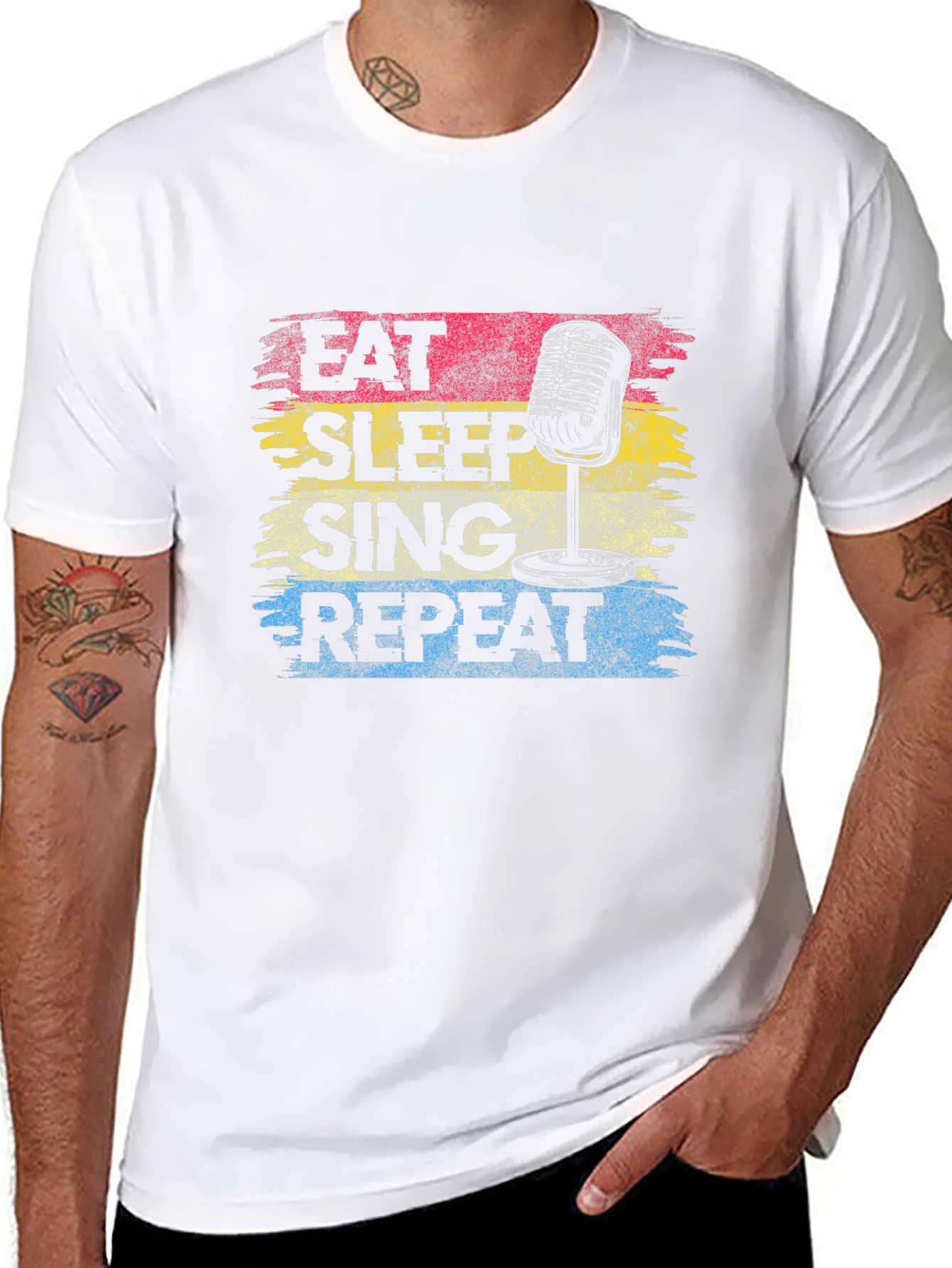 Eat Sleep Sing Repeat Graphic Tee