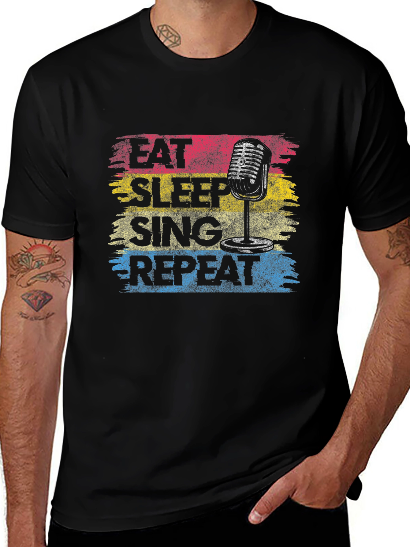 Eat Sleep Sing Repeat Graphic Tee
