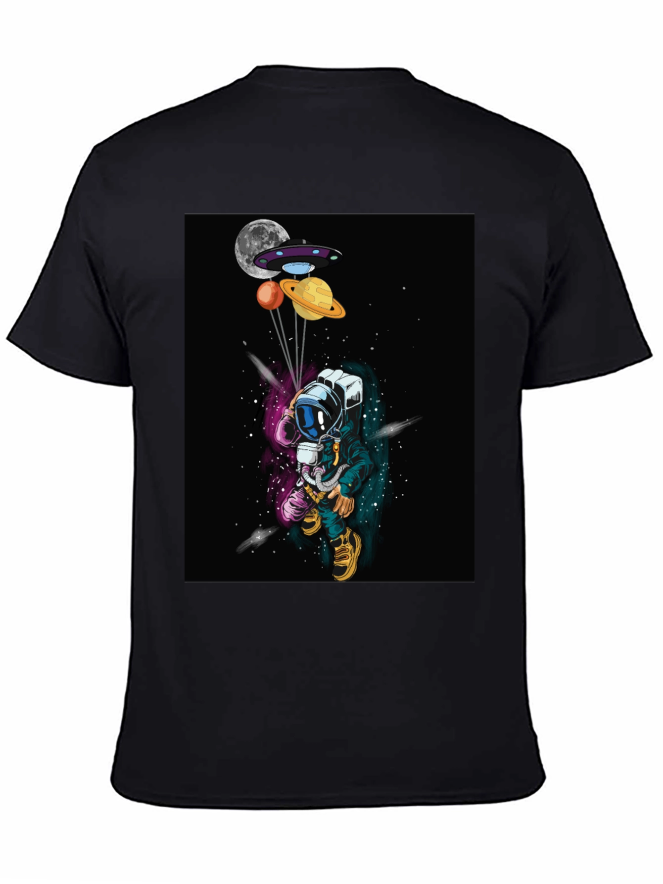 Astronaut T-Shirt - Space Planets UFO Design