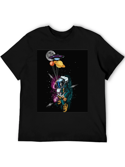 Astronaut T-Shirt - Space Planets UFO Design
