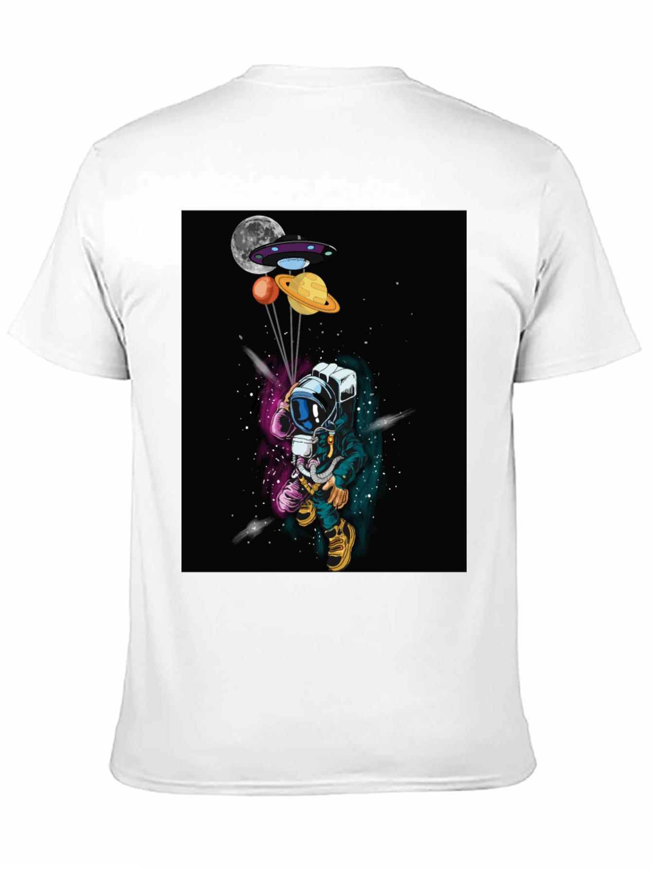 Astronaut T-Shirt - Space Planets UFO Design